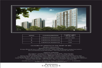 Book 3 & 4 BHK starting @ 6.2 Cr. with no floor rise & full GST benefits at Rustomjee Seasons in Mumbai